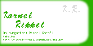 kornel rippel business card