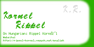 kornel rippel business card